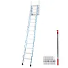 [US Local Warehouse] Ceiling Mount Attic Ladder Hidden Retractable Loft Ladder W/Pull Rod (Blue)