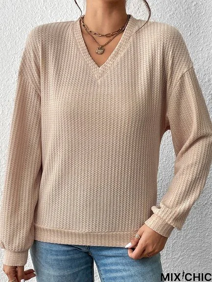 V Neck Loose Casual T-Shirt