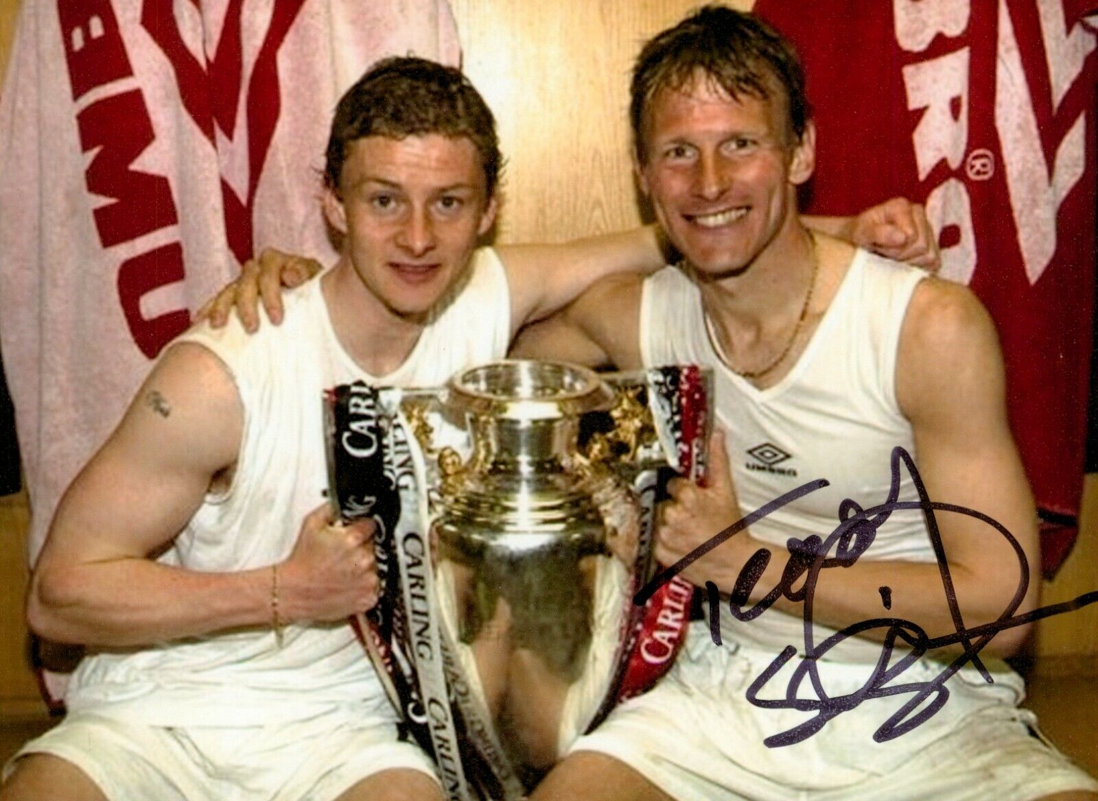 Teddy Sheringham Hand Signed 6x4 Photo Poster painting Manchester United England Autograph + COA