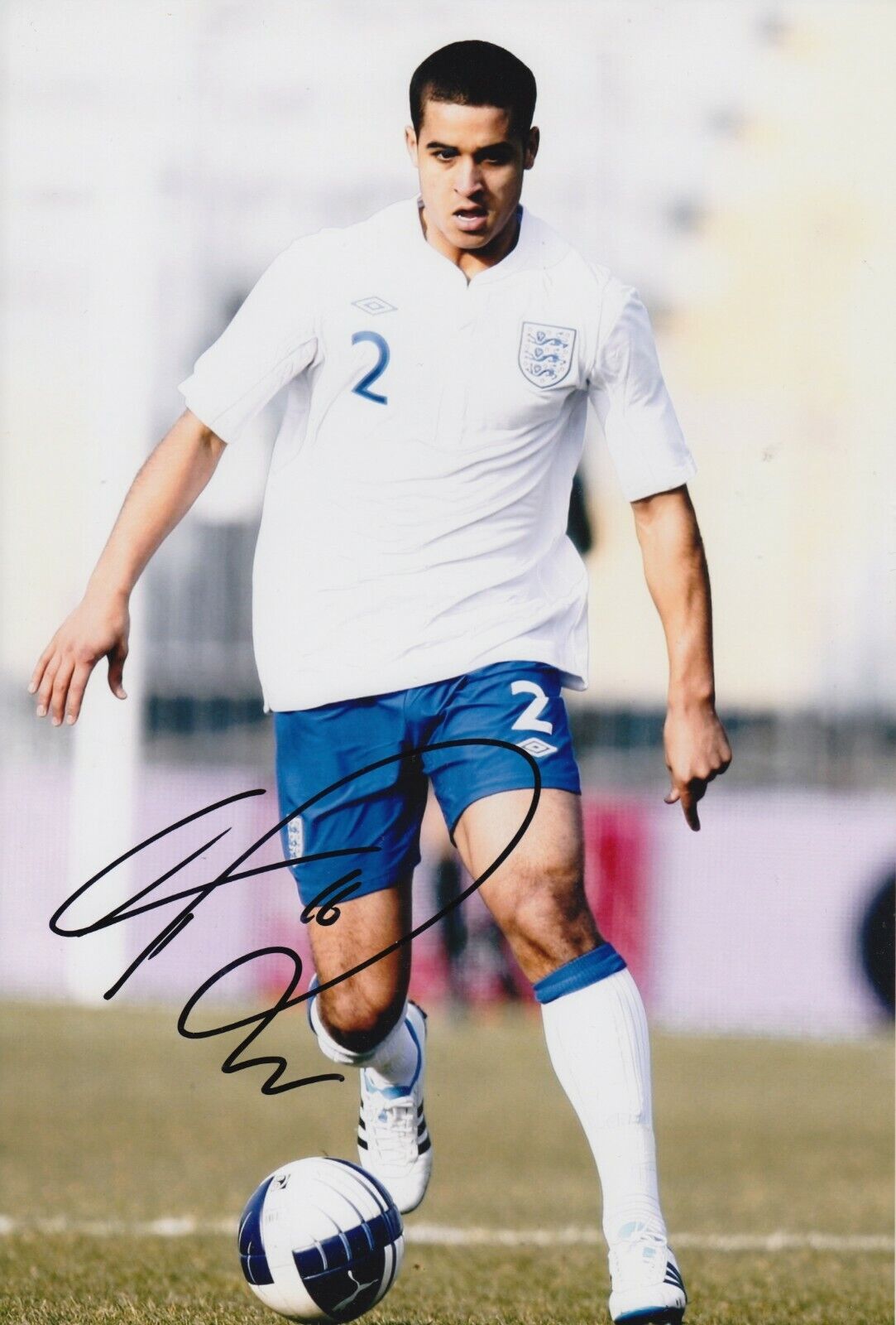 Kyle Naughton Hand Signed 12x8 Photo Poster painting - England - Football Autograph.