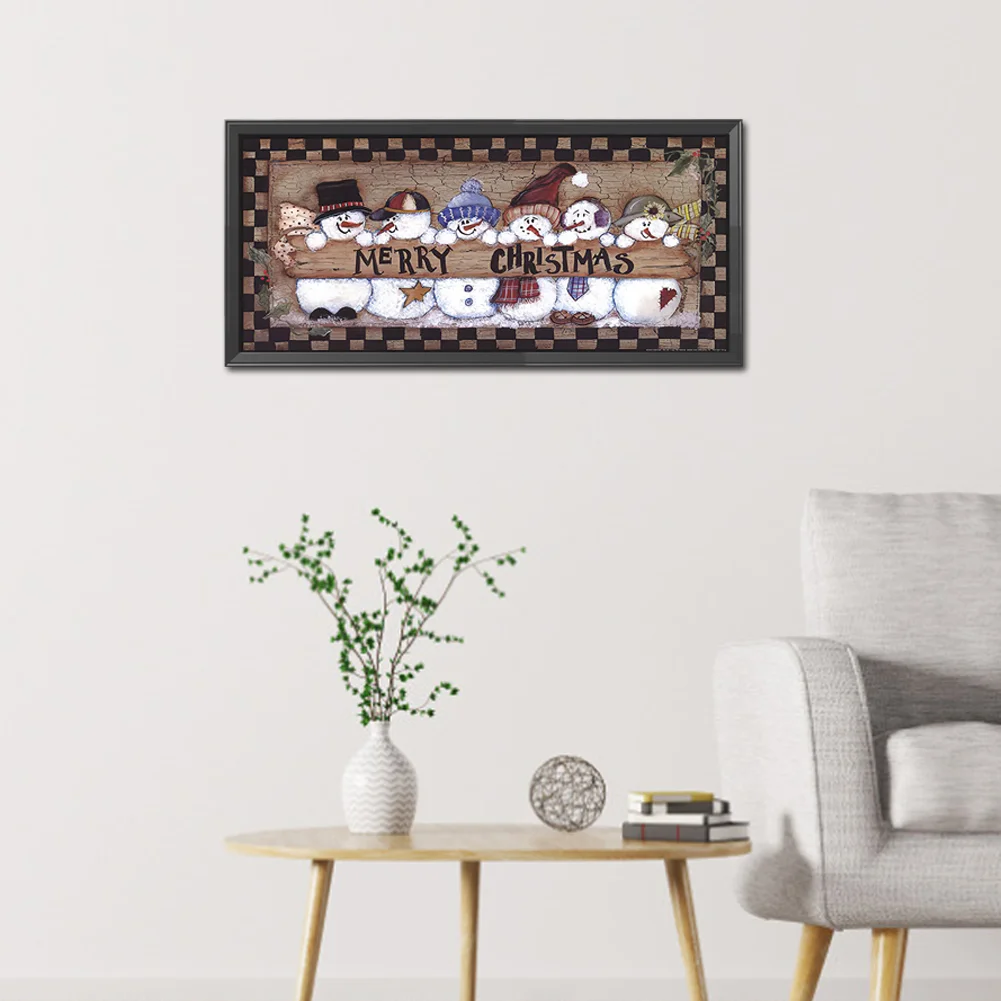 Diamond Painting - Full Round Drill - Snowman(50*25cm)