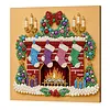 Kit de peinture de perles encadr&eacute; de No&euml;l 25x25cm pour adultes