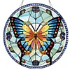 2pcs Diamond Painting 2D Flat Butterfly Pendant Decor for Home & Windows