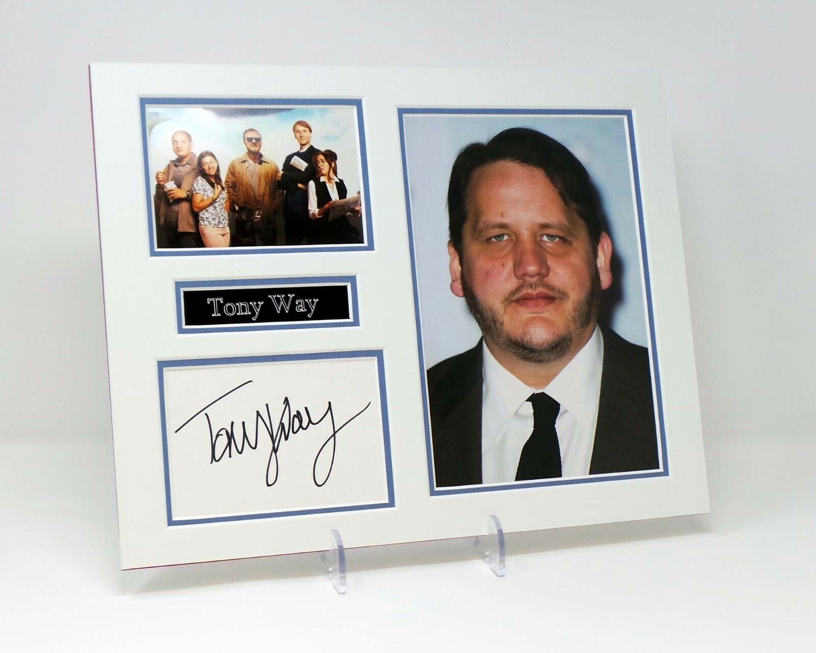 Tony WAY Signed Mounted Photo Poster painting Display AFTAL COA Extras Actor Bang Bang