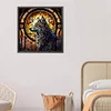 Wolf Glass Painting-Paint by Numbers Acrylic Painting 40*40CM