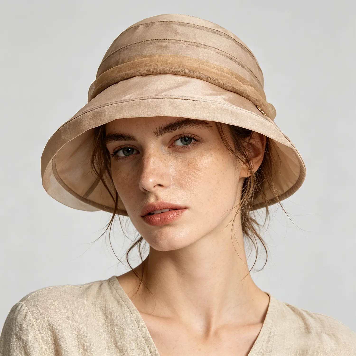100% Silk Bucket Hat Sun Protection Breathable For Women REAL SILK LIFE