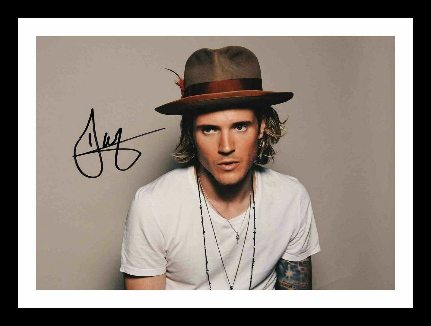 Dougie Poynter Autograph Signed & Framed Photo Poster painting