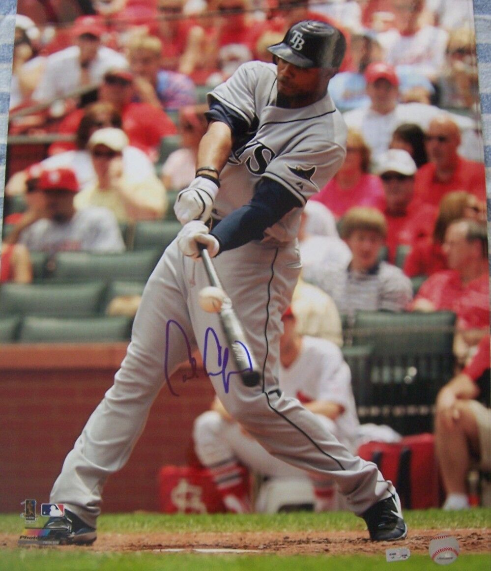 Carl Crawford signed autographed Rays 16x20 poster size Photo Poster painting MLB authenticated