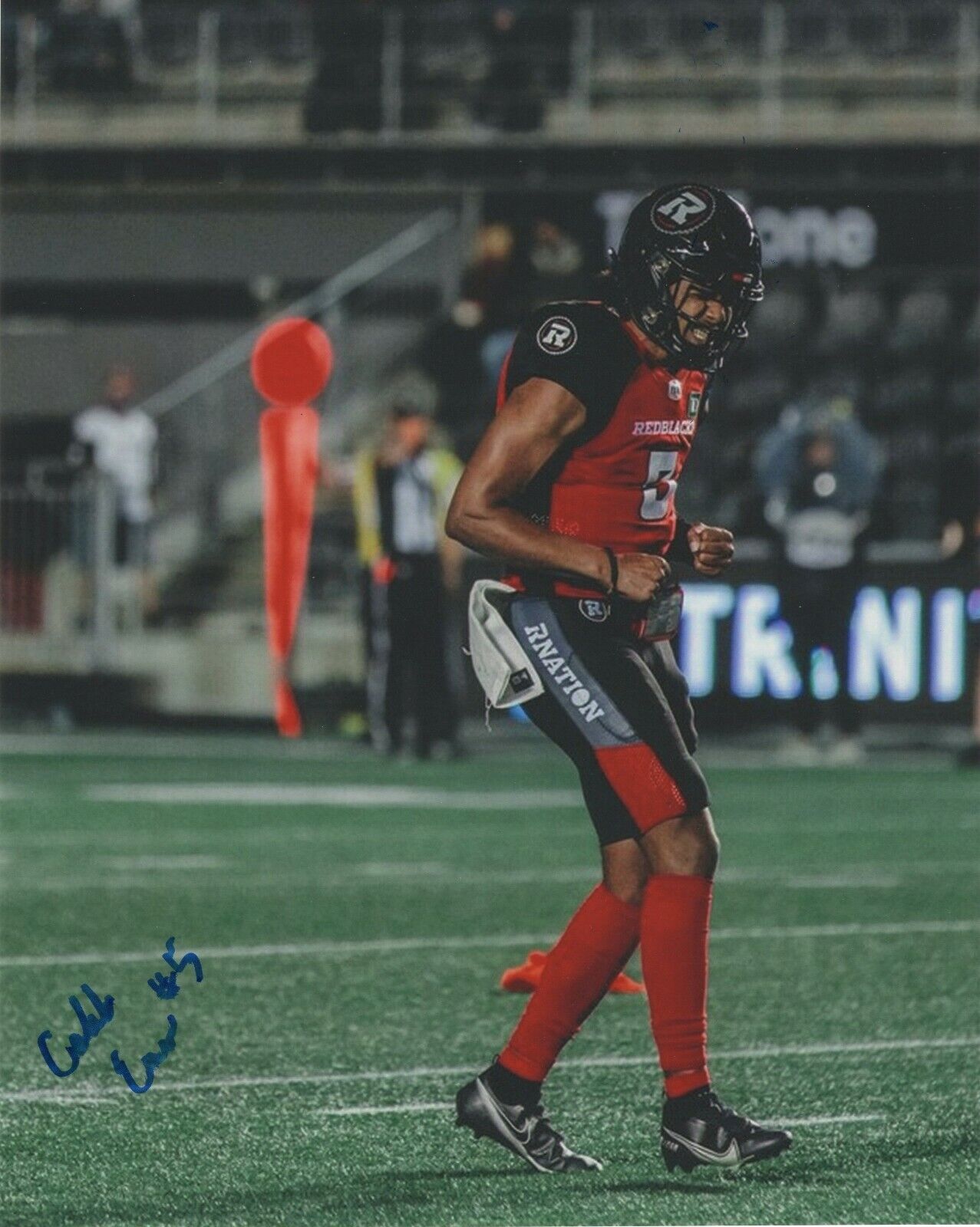 CALEB EVANS SIGNED AUTOGRAPH OTTAWA REDBLACKS CFL 8X10 Photo Poster painting PROOF #3