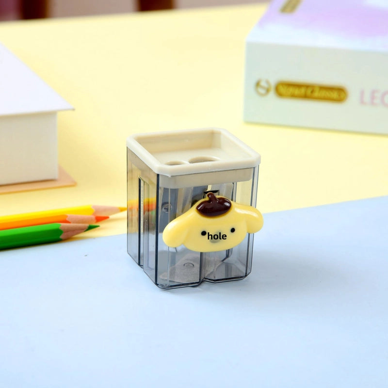 Double Hole Pencil Sharpener/children’s Cute Cartoon Pencil Sharpener Primary School Students Creative Stationery Multifunctional Pencil Sharpener