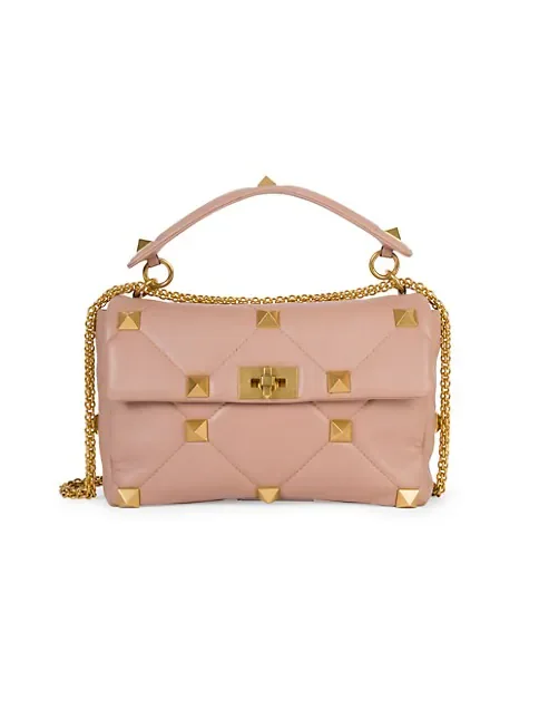 Valentino Garavani Roman Stud Leather Shoulder Bag
