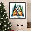 (50*50cm)Christmas House - Full Round Drill Diamond Painting