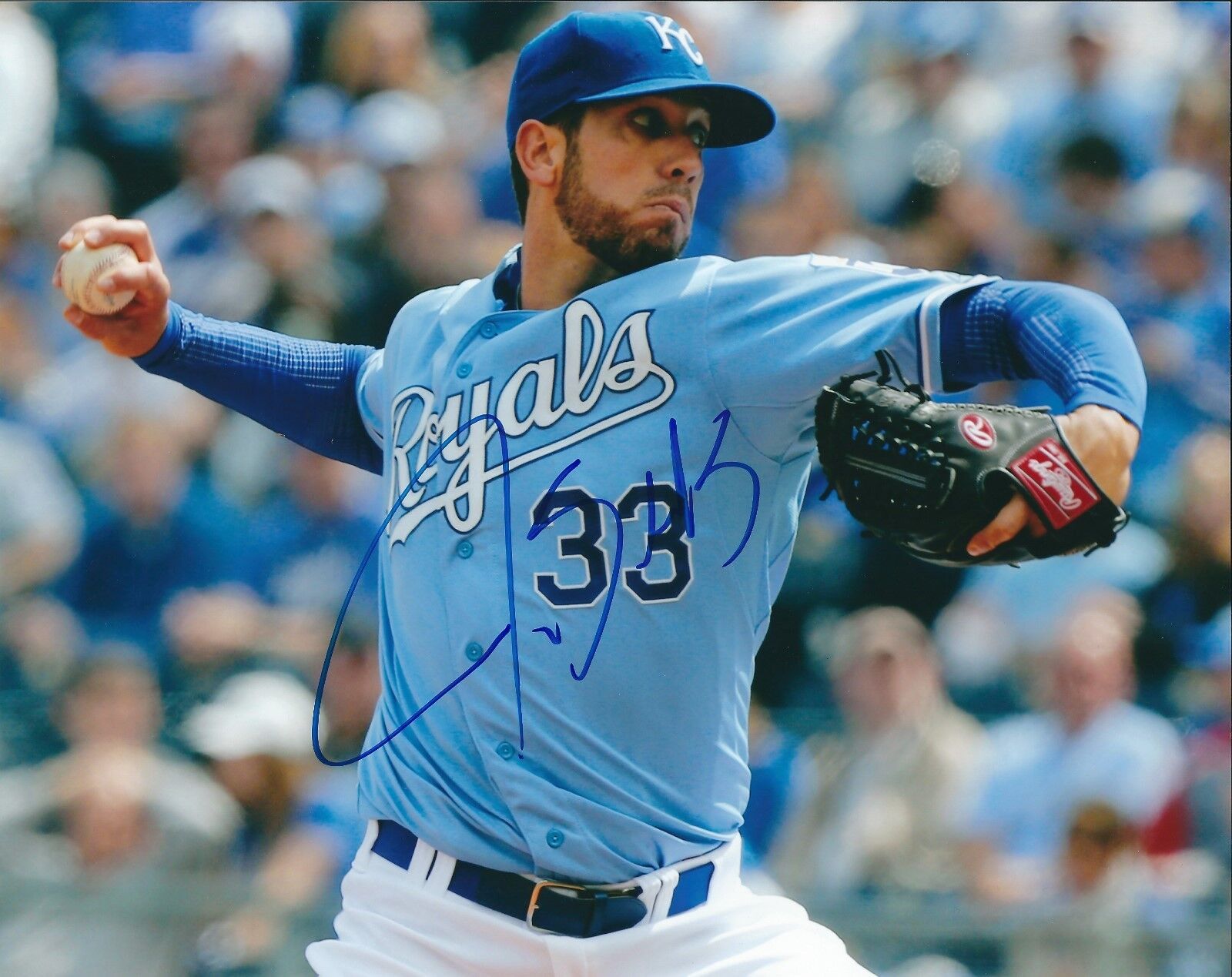 Signed 8x10 JAMES SHIELDS Kansas City Royals Autographed Photo Poster painting - COA