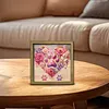 Diamond Painting Special Shaped Drill Dog Paws and Roses With Frame(22x22 CM)