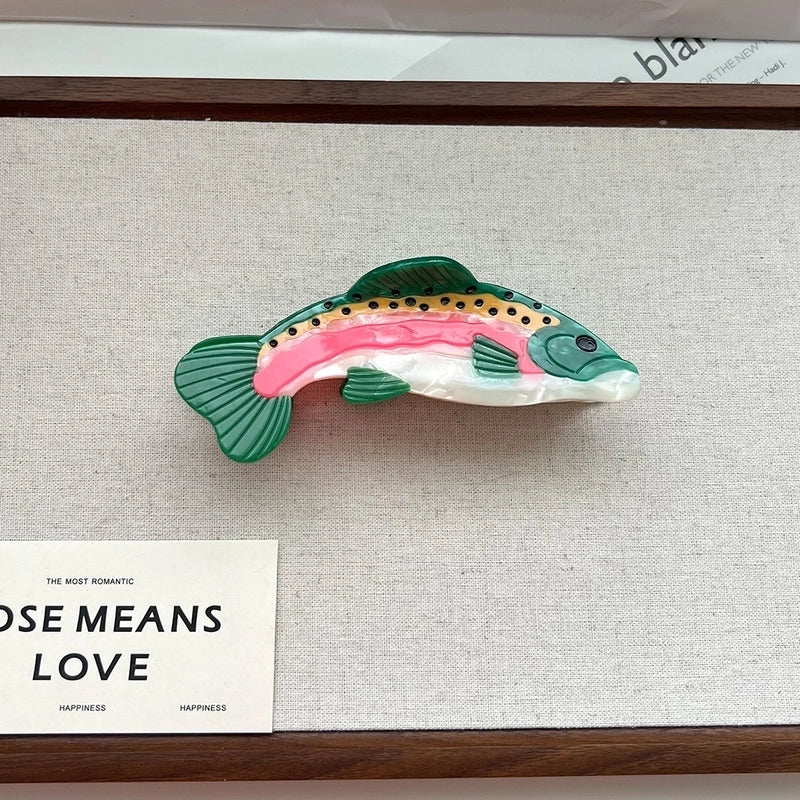 Women’s Funny Marine Style Shark Whale Acetic Acid Sheets Hair Claws