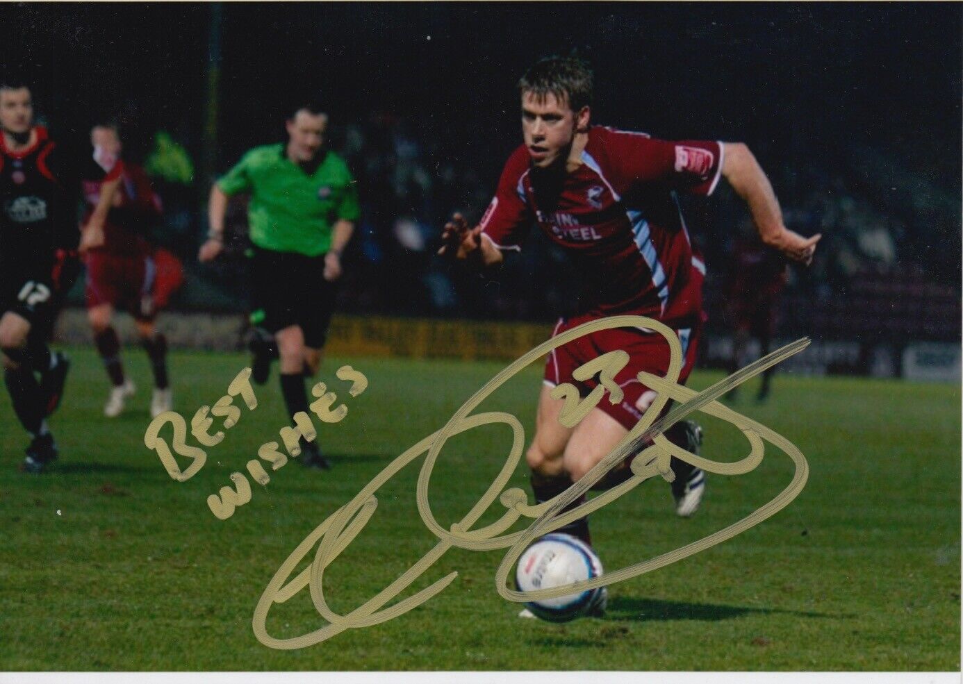 KEVIN HURST HAND SIGNED 7X5 Photo Poster painting - FOOTBALL AUTOGRAPH - SCUNTHORPE UNITED 1.