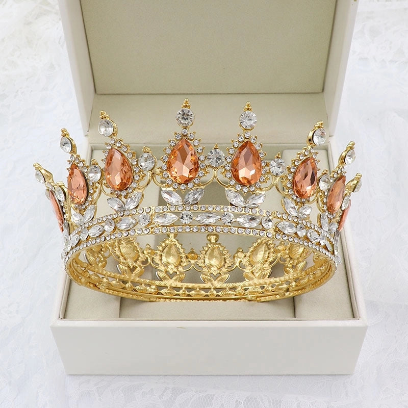 Women’s Elegant Crown Alloy Inlay Zircon Crown