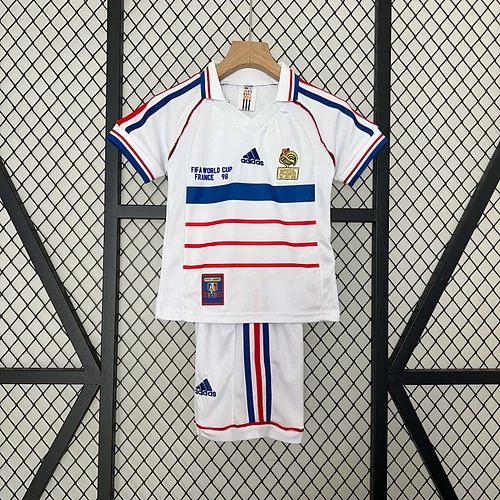 1998 Retro France Away Football Shirt 1:1 Thai Quality Kids Size