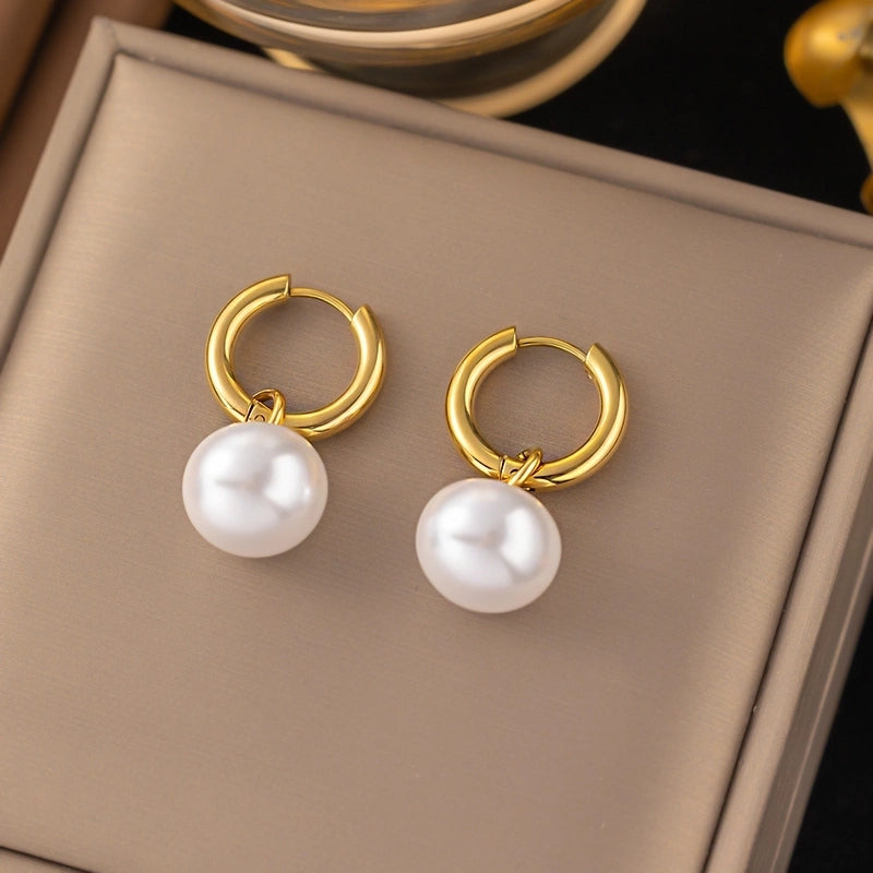 1 Pair Elegant Sweet Streetwear Geometric Plating Titanium Steel Earrings