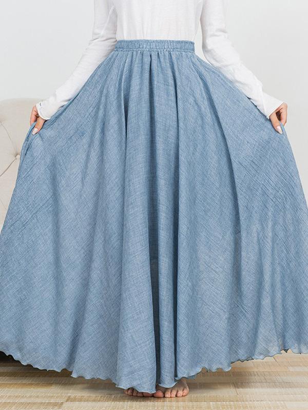 Rotimia Classic Solid Color Skirt