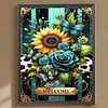 Diamond Painting-DIY Full Round Drill Sunflowers Butterflies Roses