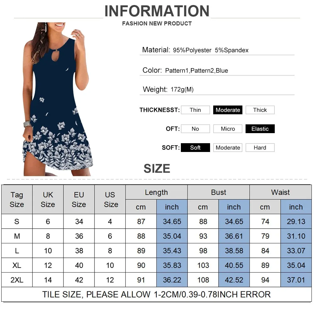 Summer New Women Halter Mini Dress Sexy Sleeveless Beach Dress Ladies Cross O Neck Sundress Vacation Floral Print Clothes D30