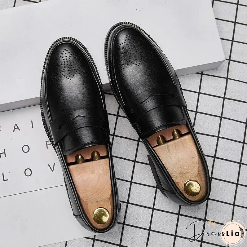 Luxurious Men Dress Shoes Inner High Loafers Men Shoes Casual Shoe Man Fit Classic Party British Men's Height-increasing Shoes