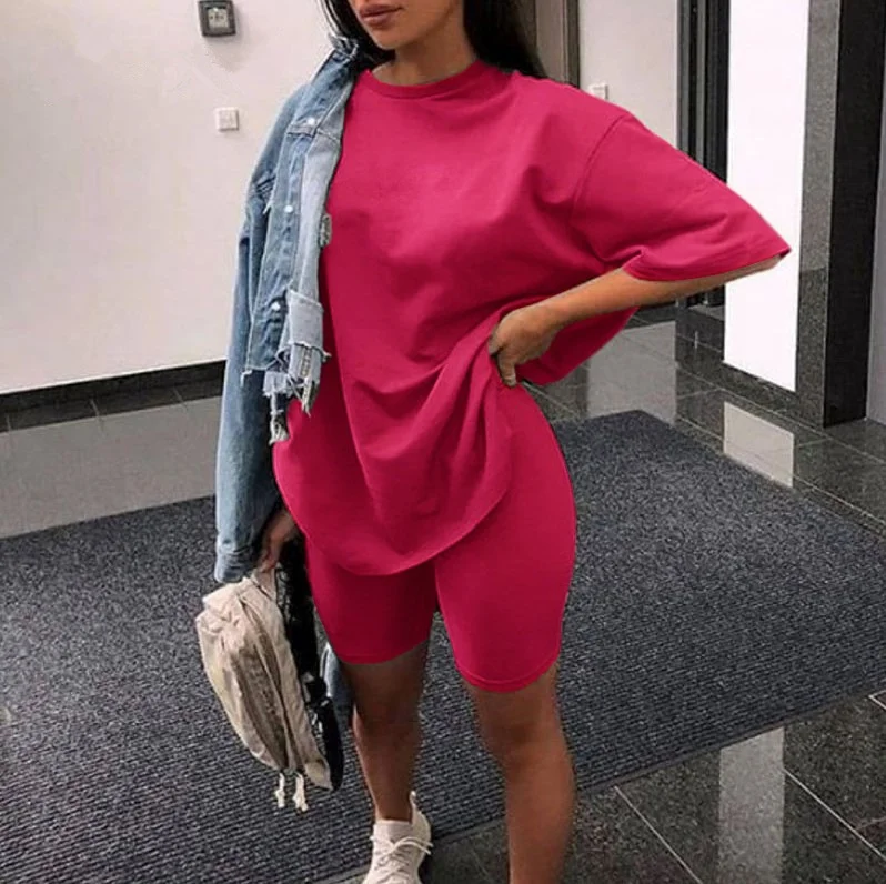 Nigikala Nigikala Spring And Summer New Hot Women's Clothing Two Sets With Belts Solid Color Home Loose Sports Fashion Leisure Suit