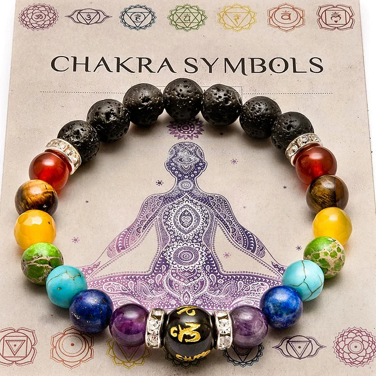 Olivenorma Anxiety Relief Natural Crystal Healing Chakra Bracelet