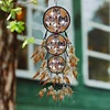 Diamond Painting Wolf Feather Wind Chime Hanging Pendant for Home Window Decor