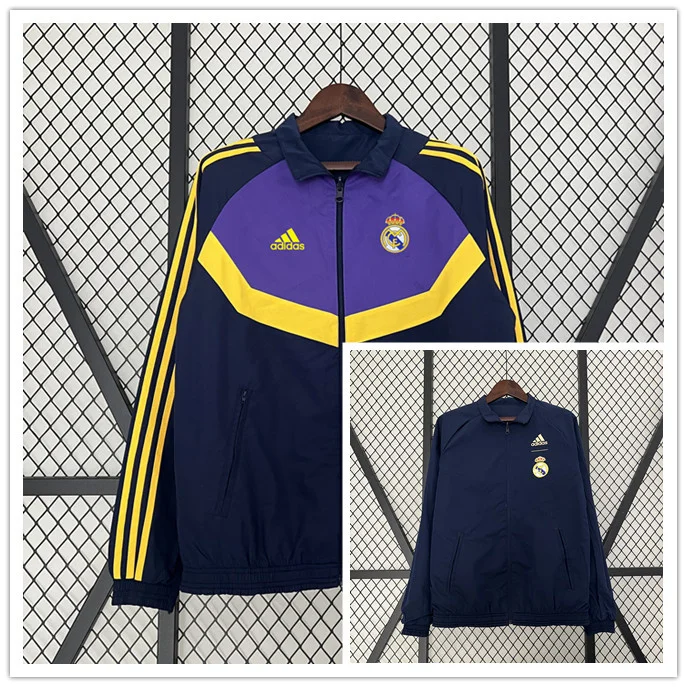 2024 Real Madrid Windbreaker Double-sided reversible Soccer Jersey