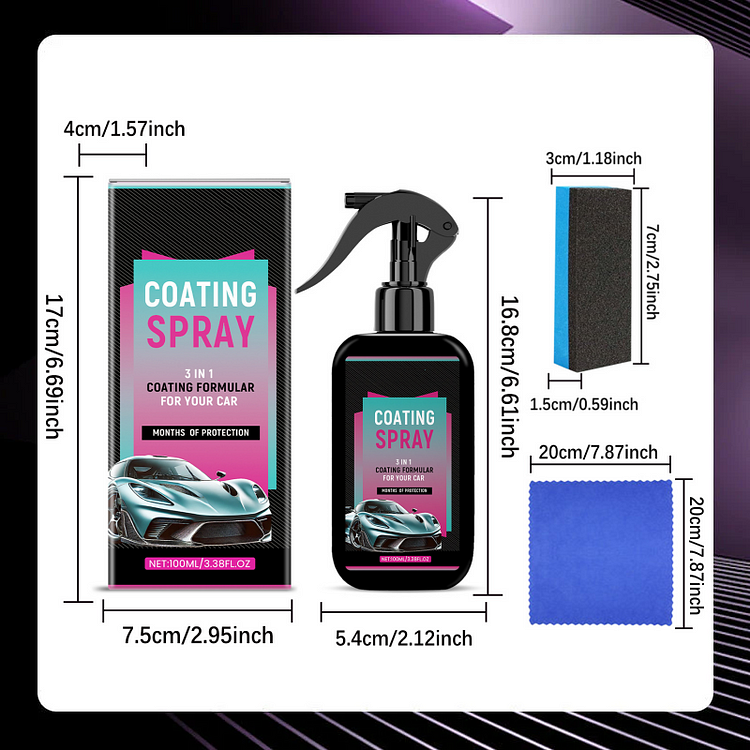 3-in-1 High Protection Quick Car Coating Spray
