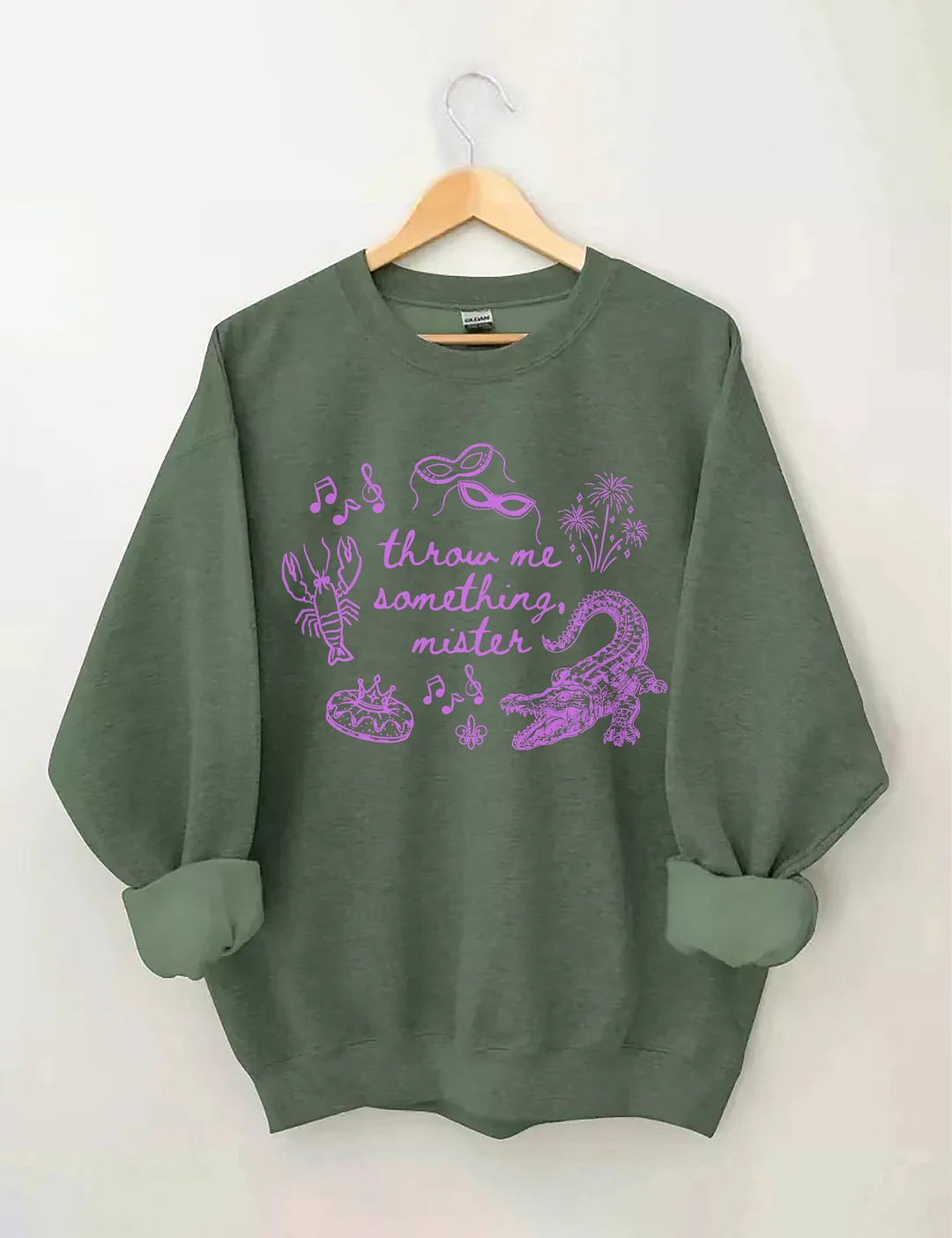 Throw me Mardi Gras Sweatshirt