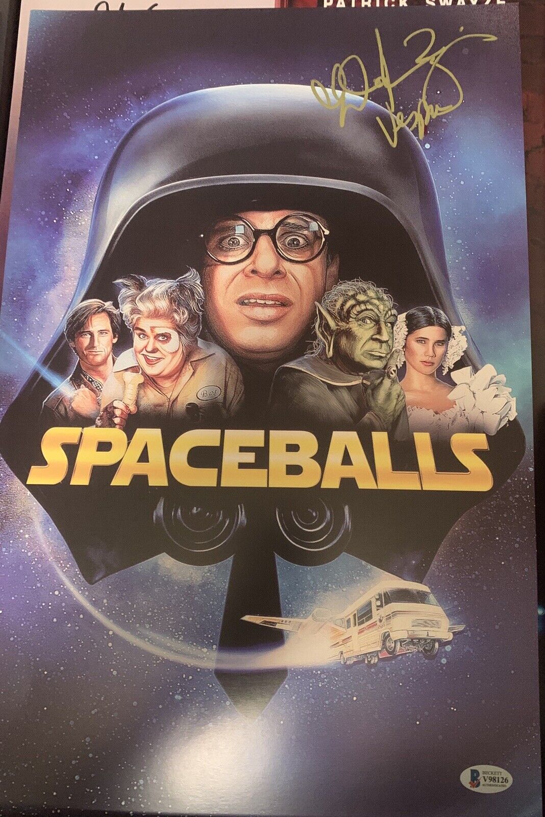 Daphne Zuniga signed Spaceballs Princess Vespa 11x17 Photo Poster painting BAS