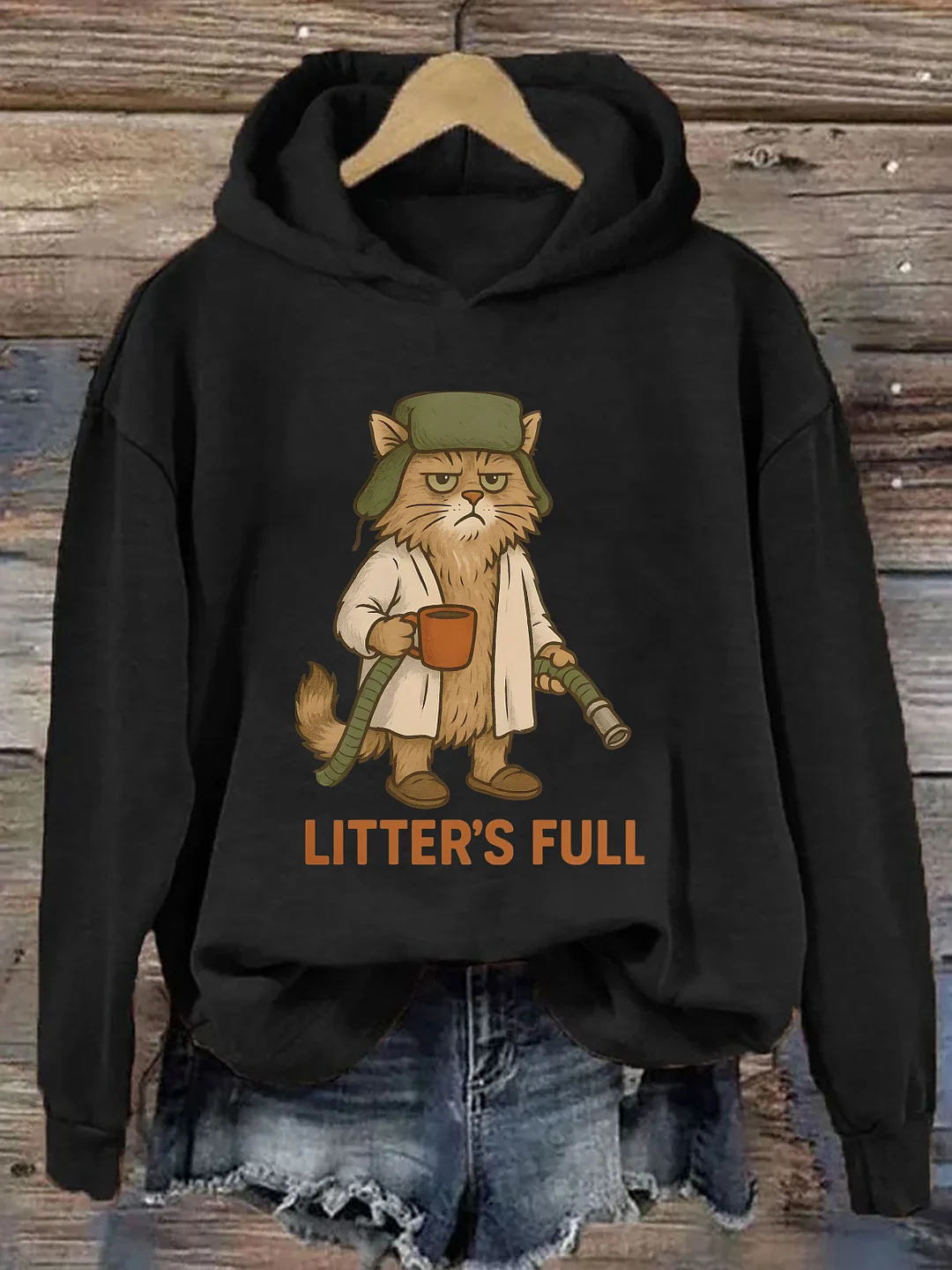 Litter's Full Christmas Vacation Cat Hoodie