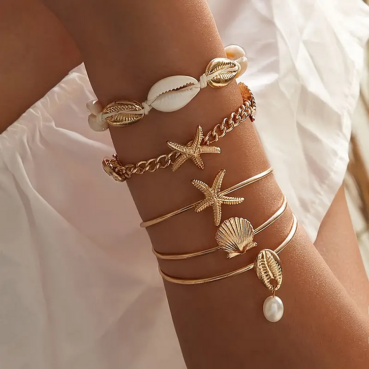 Fashion new starfish bracelet 5-piece set bracelet