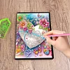 50 Pages DIY Heart Flowers Special Shaped Diamond Painting Notebook