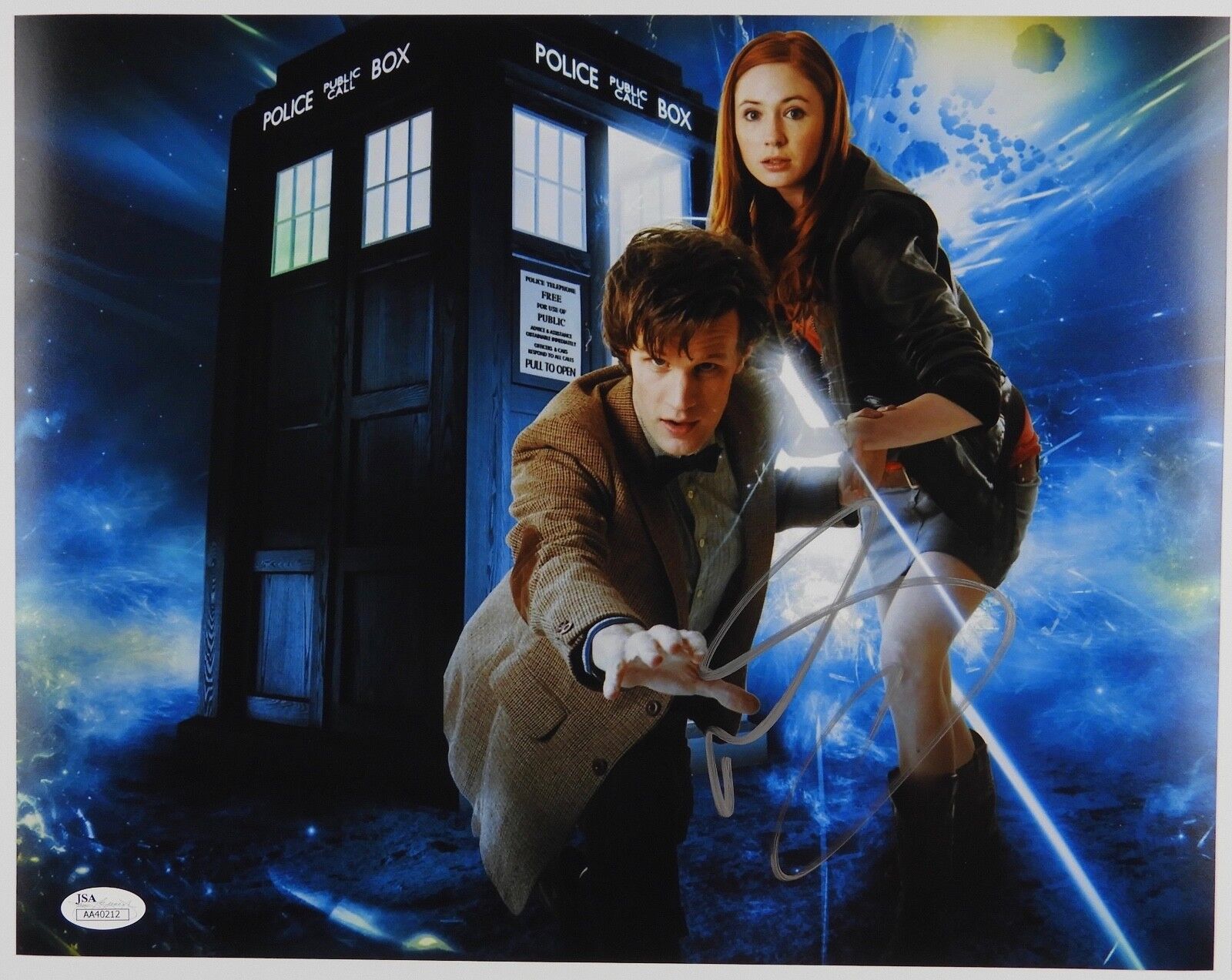 Matt Smith Doctor Who Autograph JSA 11 x 14 Signed Photo Poster painting