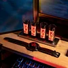 Digital Nixie Glow Tube Clock Metal Wood RGB Table Clock LED Silent Luxury Electronic Desktop Clocks Vintage Digital Watch Gift