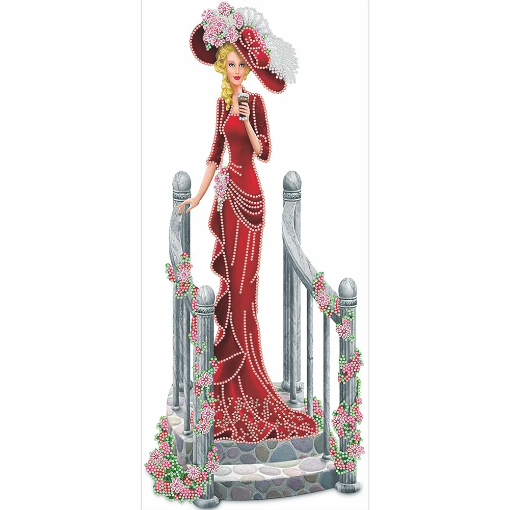 Diamond Painting - Crystal Rhinestone - Dress Lady(30*60cm)
