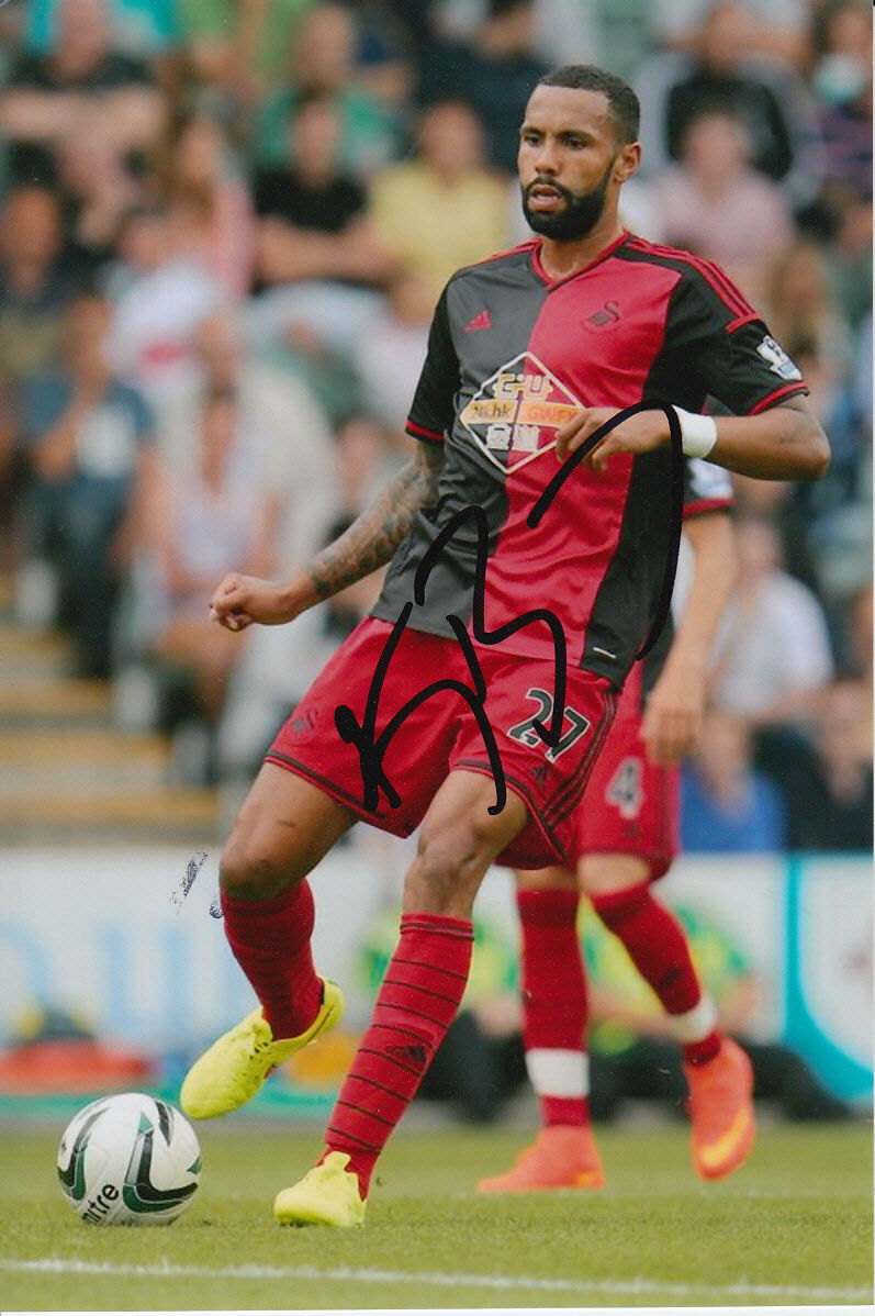 SWANSEA CITY HAND SIGNED KYLE BARTLEY 6X4 Photo Poster painting 6.