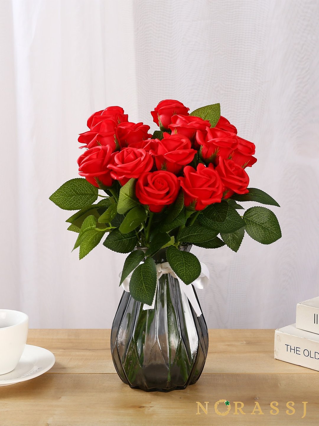 Silk Roses Stems Valentine's Day Gift Decoration