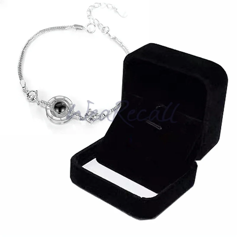 Projector Custom Personalized Circle Photo Bracelet wetirmss