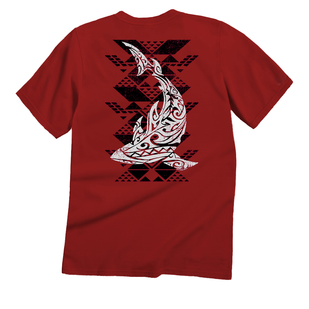  Tribal Shark Graphic T-Shirt - Bold Design for Summer Adventures