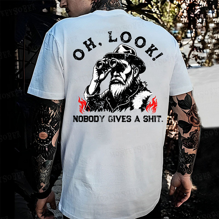 "Oh Look Nobody Gives A Shit " Monkey T-shirt