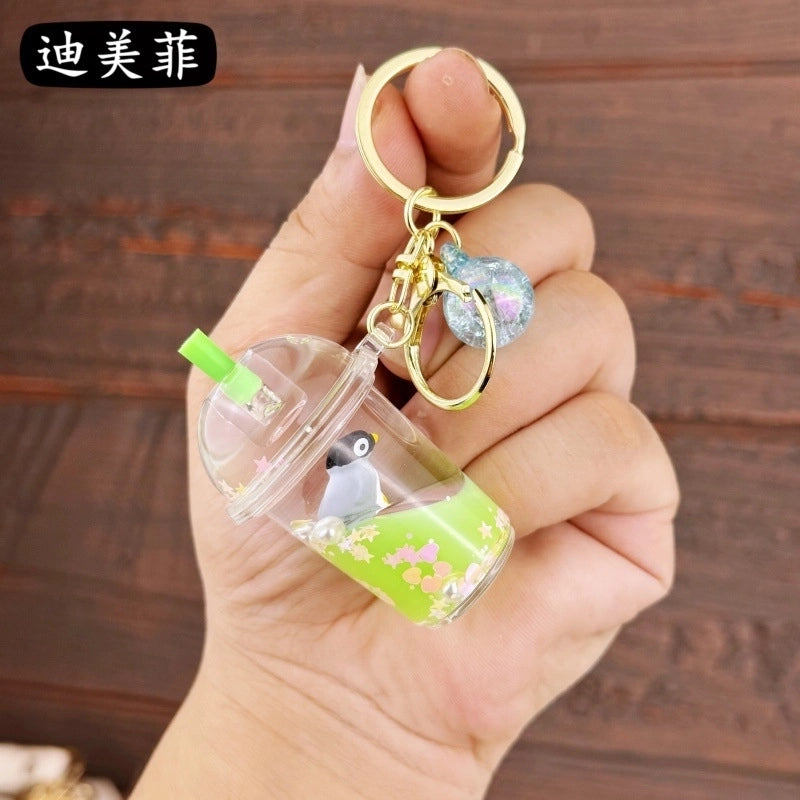 Cute Milky Tea Cup Arylic Women’s Keychain