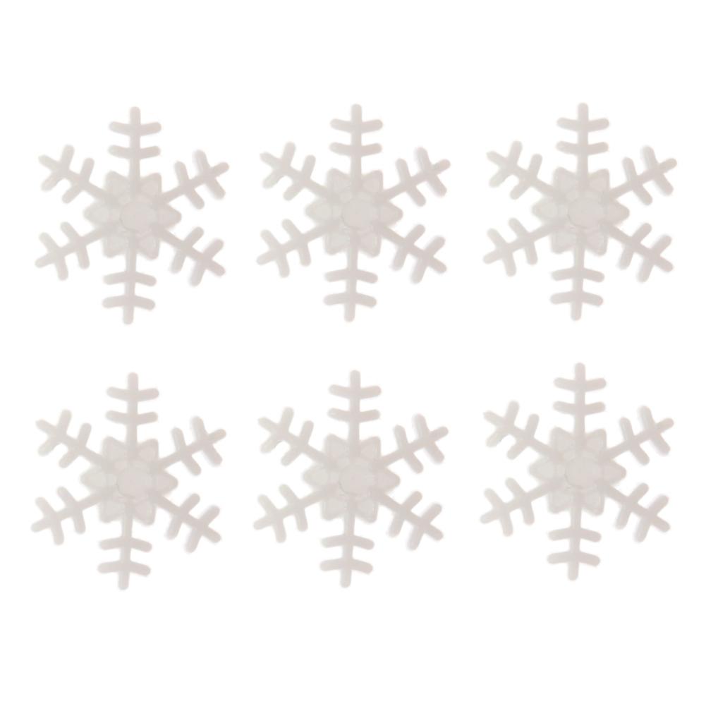 

100pcs Plastic Button Snowflake Scrapbooking Pendant Christmas Decor, 501 Original