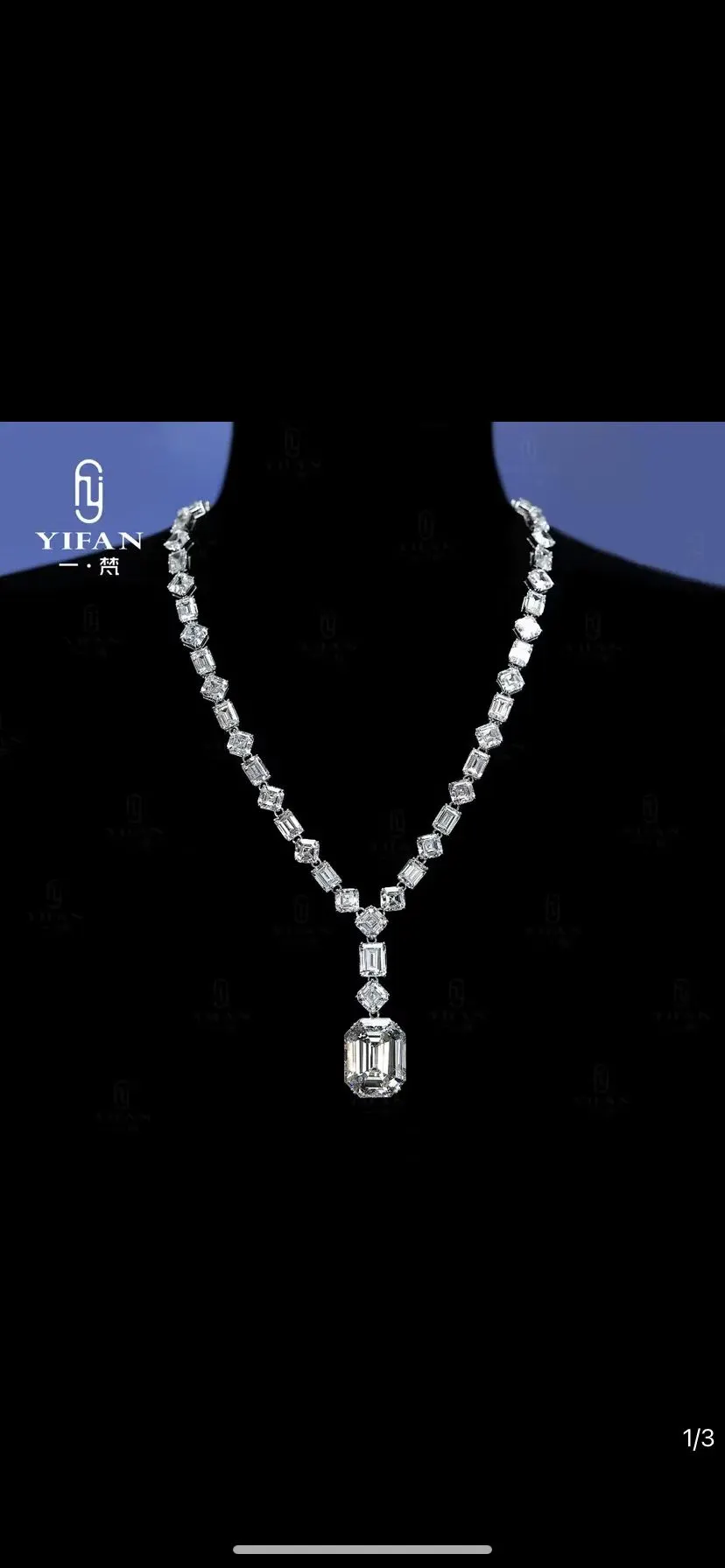 Luxury 100% 925 Sterling Silver Synthetic Cubic Zirconia Gemstone Wedding Cocktail Pendent Necklace Fine Jewelry