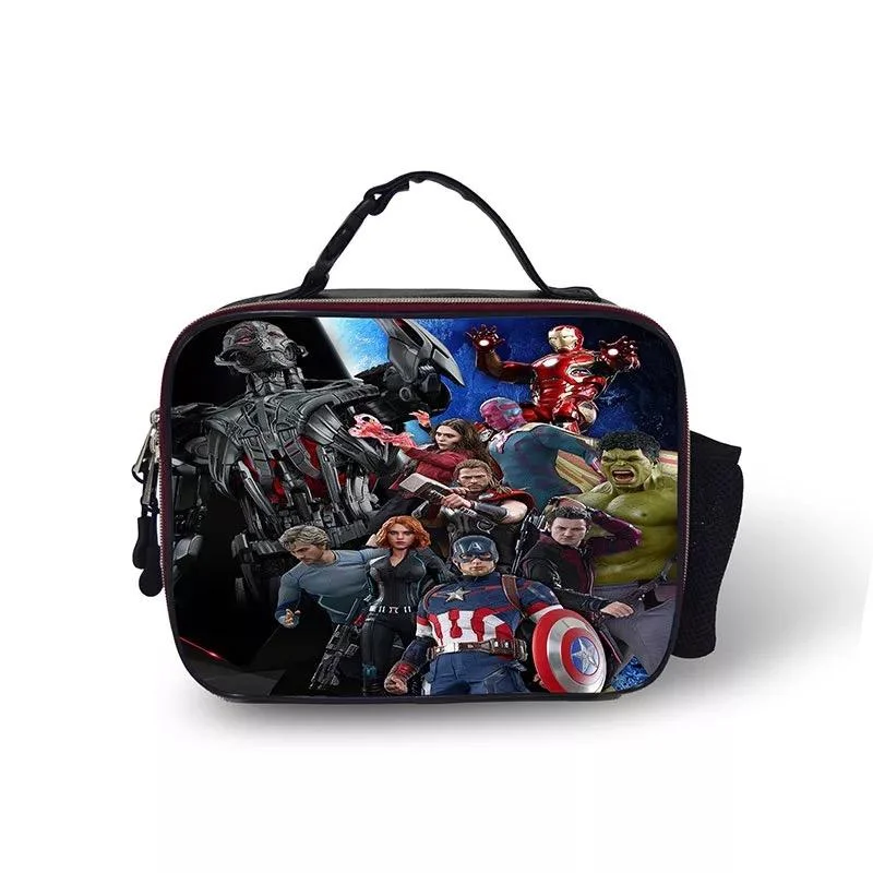 Buzzdaisy Avengers: Age of Ultron #8 PU Leather Portable Lunch Box School Tote Storage Picnic Bag