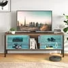 Bestier Modern TV Stand for TVs up to 70" LED Entertainment Center for PS4 with Storage Cabinet